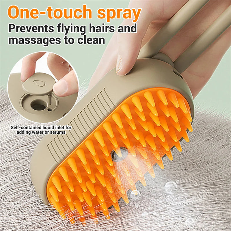 3 In 1 Electric Pet Hair Brush Steam Grooming Comb for Cats and Dogs