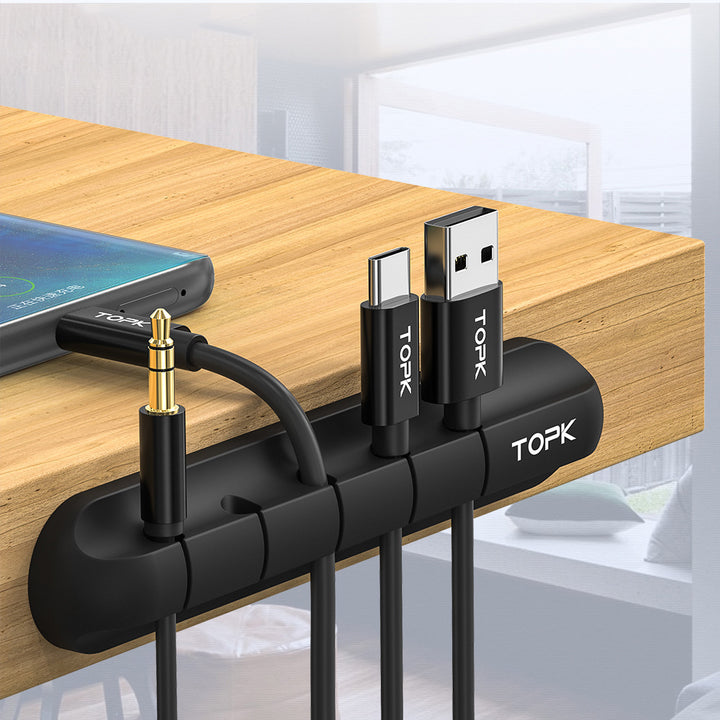 Silicone USB Cable Winder Desktop Organizer and Cable Protector