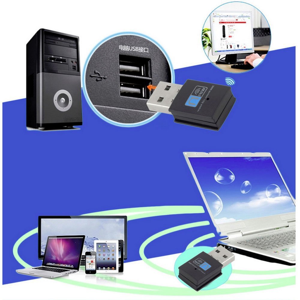 Mini WiFi Wireless Receiver Adapter USB Wireless Network Card