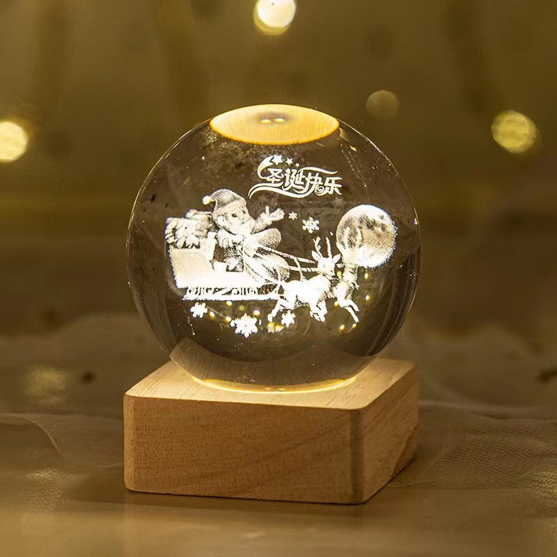 Starry Sky Crystal Ball Moon Projection Night Lamp Ambient Light