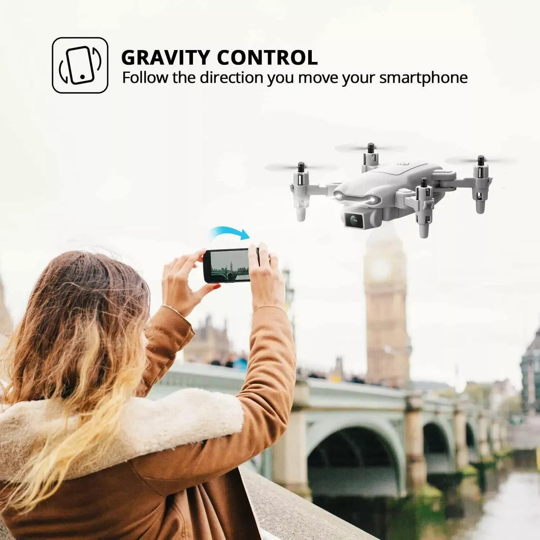 V9 Mini Drone 720P HD FPV Foldable RC Quadcopter