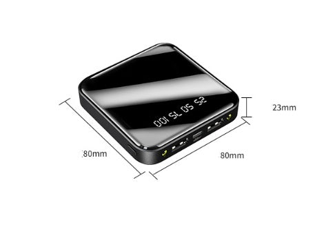 Mini 20000 MAH Portable Mirror Digital Display Power Bank