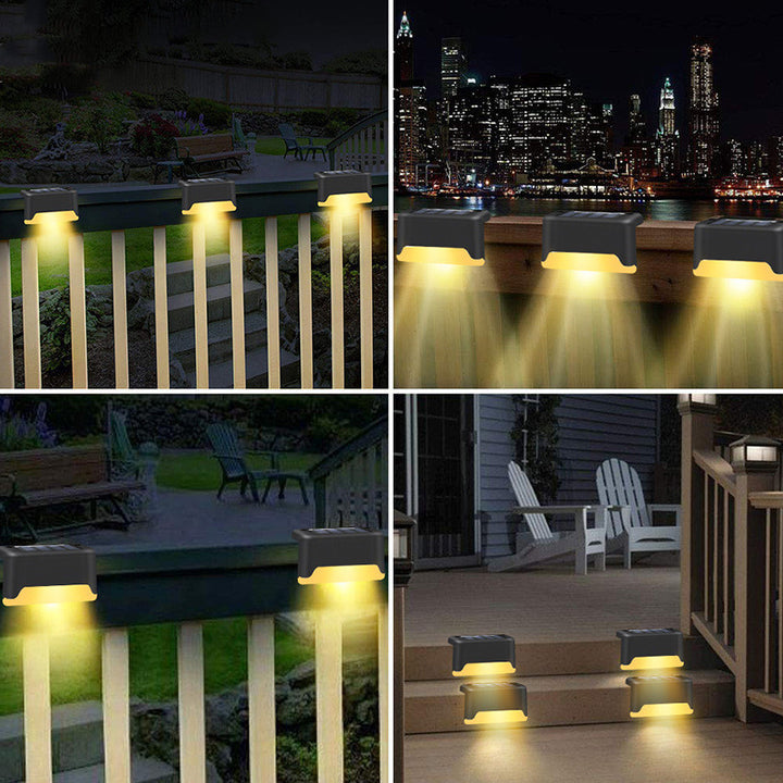 Waterproof LED Solar Fence Deck Step Light for Outdoor Garden Pathway