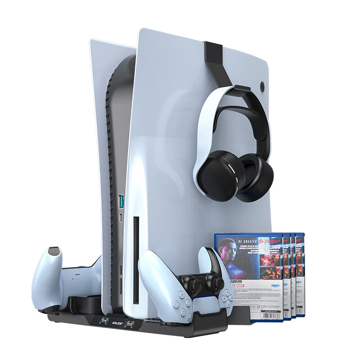 PS5 Controller Charging Base Multi-Function Stand Earphone Disc Storage Rack