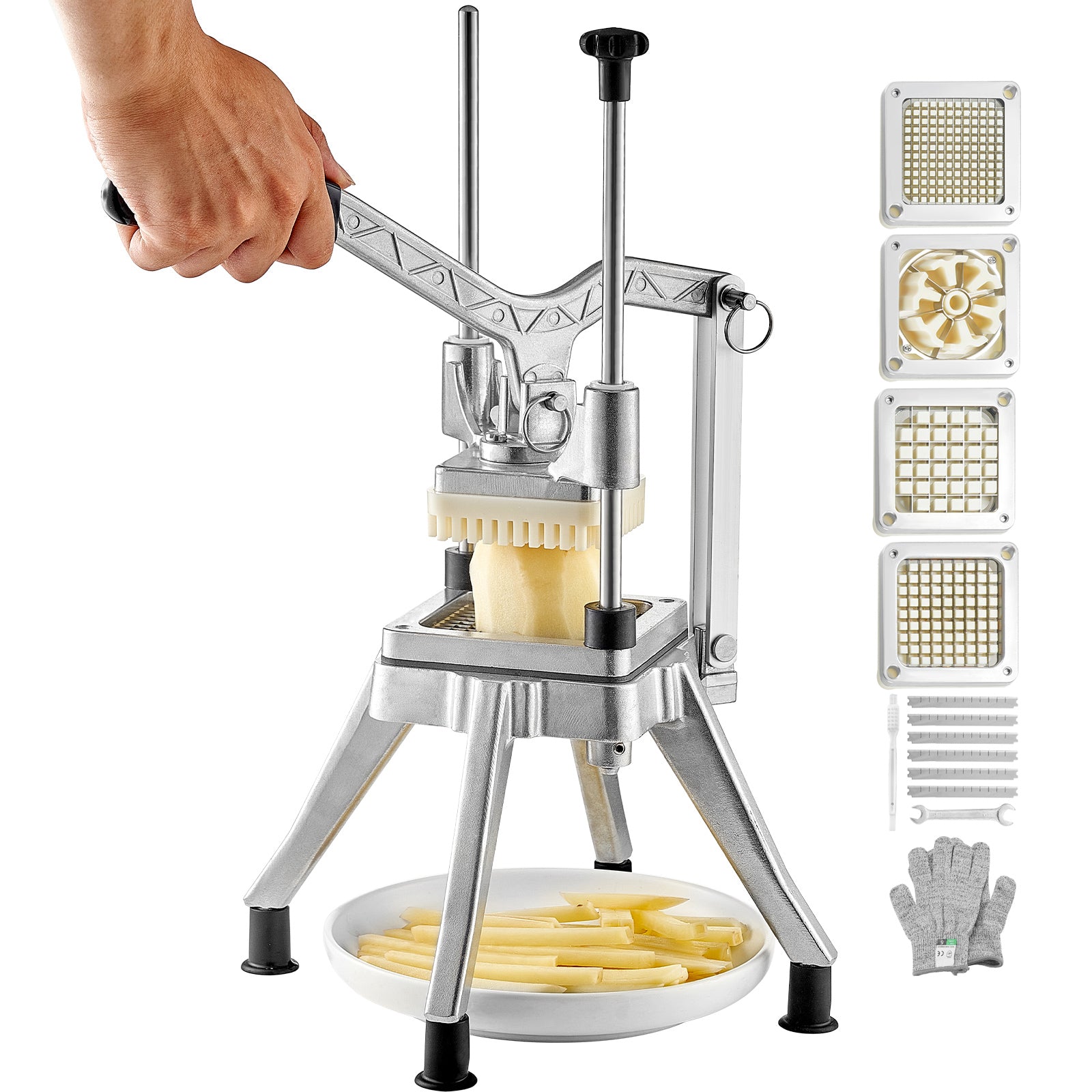 VEVOR Commercial Vegetable Chopper 4-Blade Fruit Dicer Stainless Steel