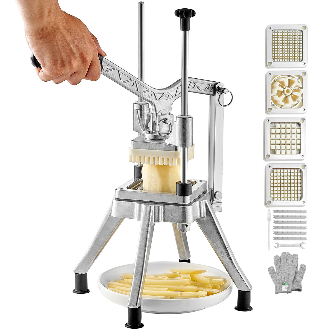 VEVOR Commercial Vegetable Chopper 4-Blade Fruit Dicer Stainless Steel