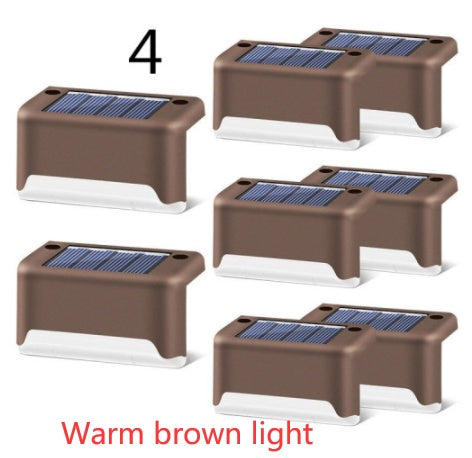 Waterproof LED Solar Fence Deck Step Light for Outdoor Garden Pathway