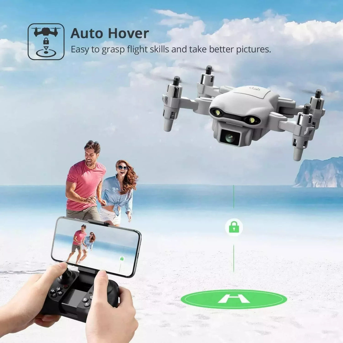 V9 Mini Drone 720P HD FPV Foldable RC Quadcopter