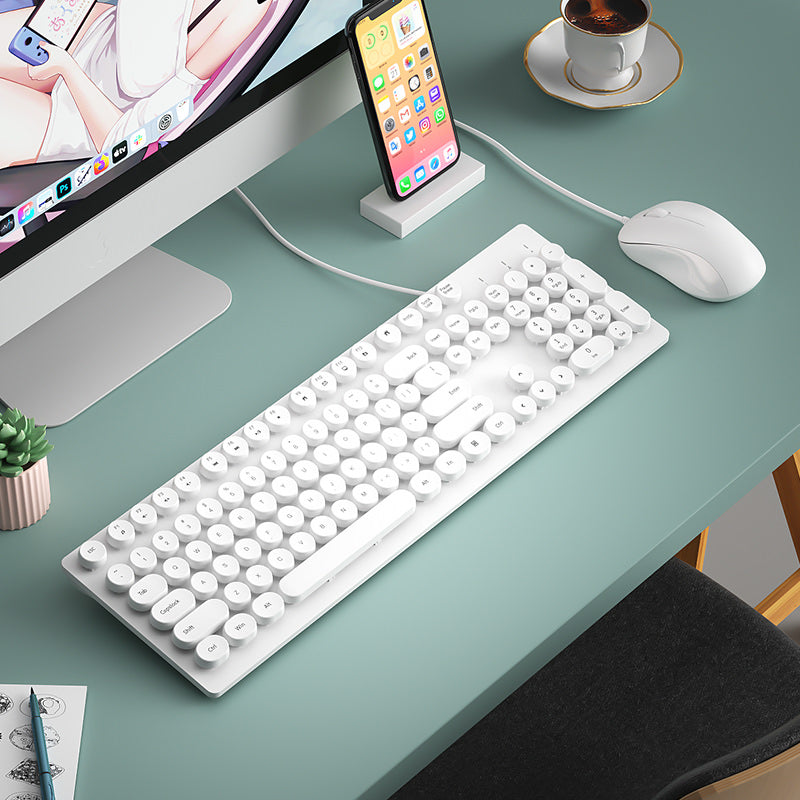 Minimalist Laptop External Wired Keyboard