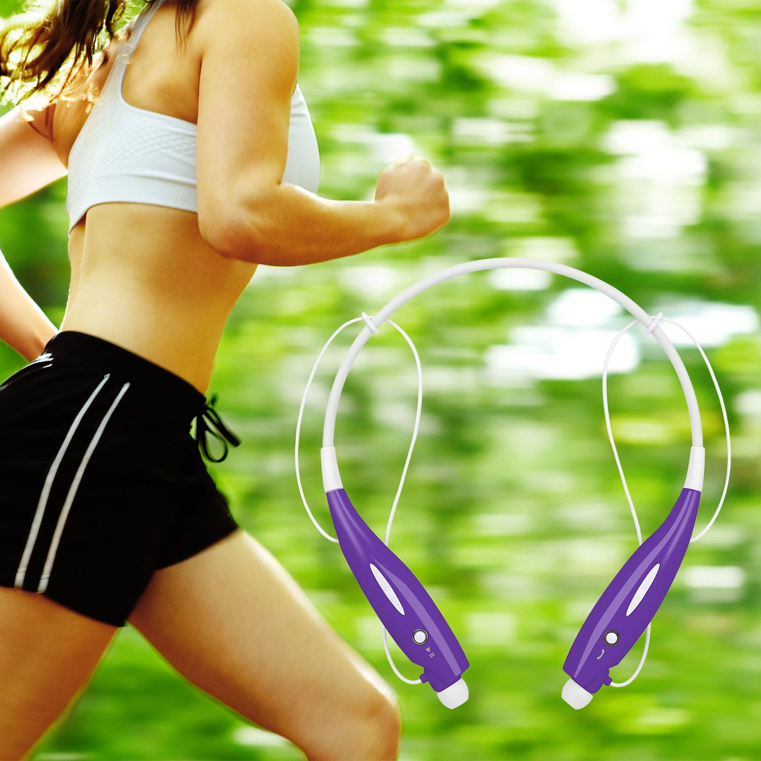 Wireless Sport Neckband Earbuds IPX4 Waterproof With Mic