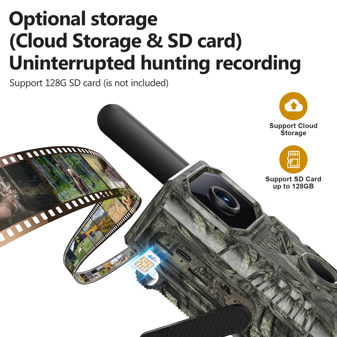 4G GPS Hunting Trail Camera Solar Wildlife Monitoring
