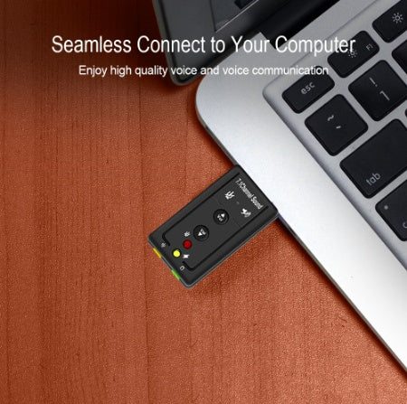 7.1 USB External Sound Card 3.5mm Audio Adapter Microphone