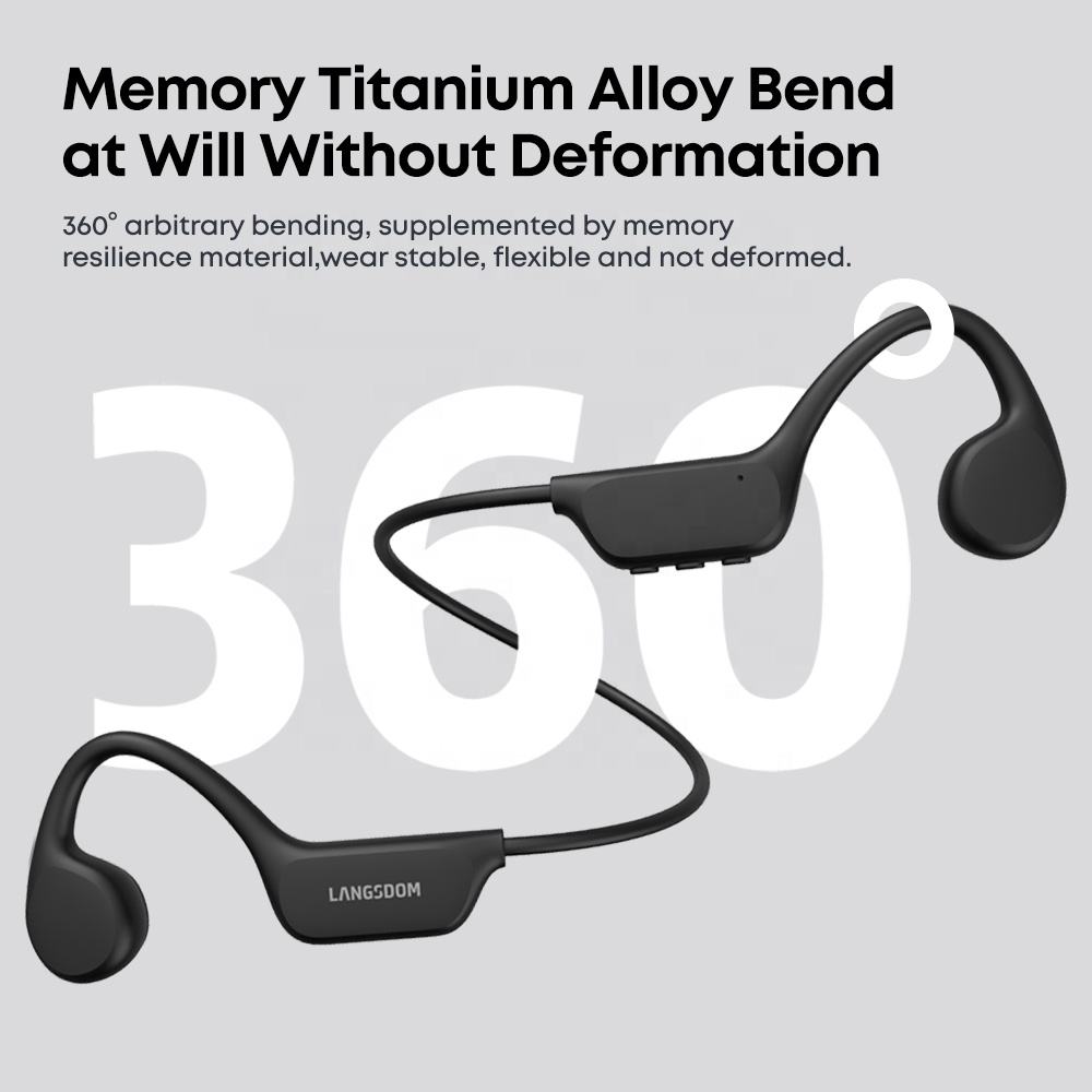 IPX8 Waterproof Bone Conduction Bluetooth Headphones 32G TF Card