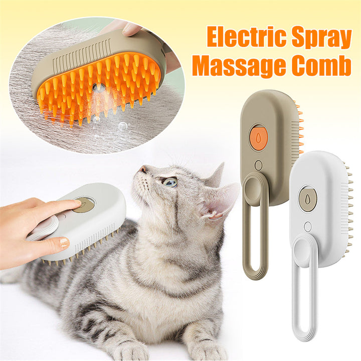 3 In 1 Electric Pet Hair Brush Steam Grooming Comb for Cats and Dogs