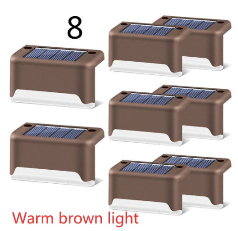 Waterproof LED Solar Fence Deck Step Light for Outdoor Garden Pathway