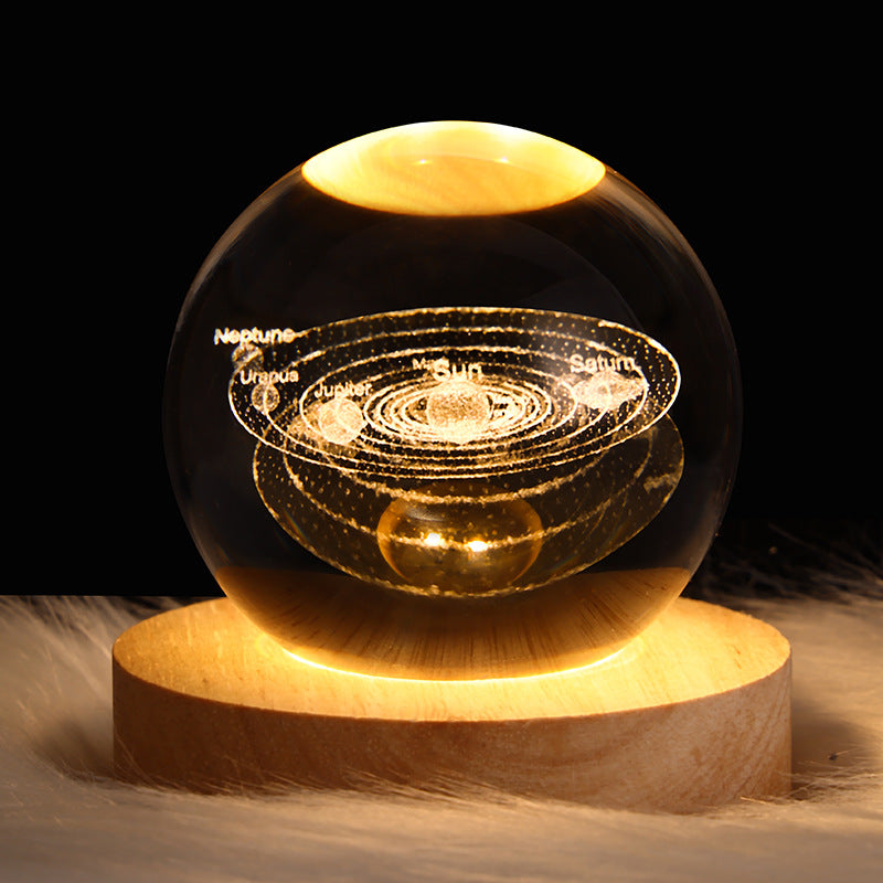 Starry Sky Crystal Ball Moon Projection Night Lamp Ambient Light