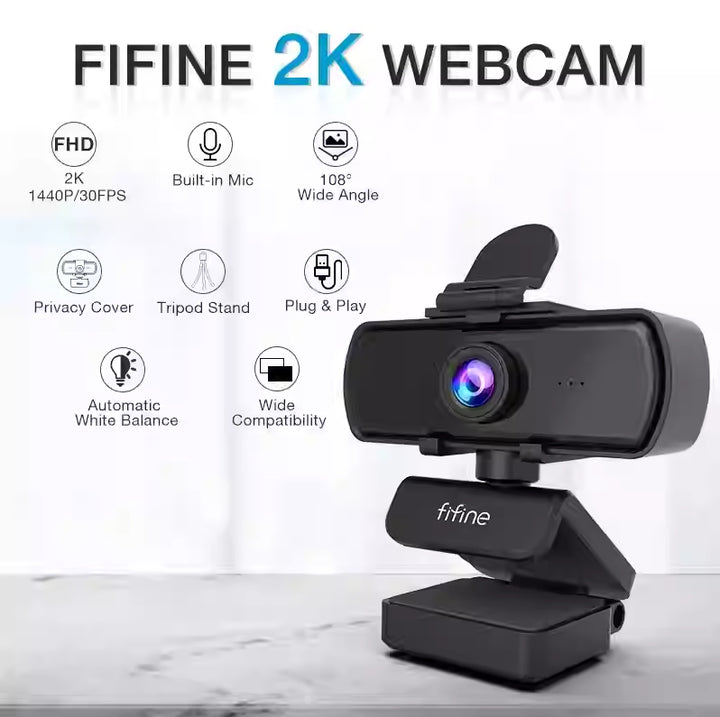 1440p Full HD PC Webcam With Microphone