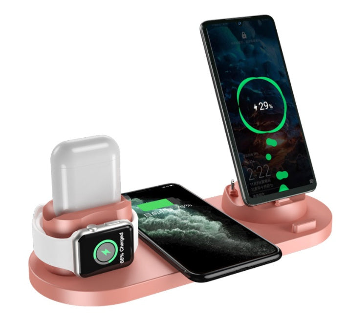 6-in-1 Wireless Charging Dock Fast Charger For iPhone Watch Pad