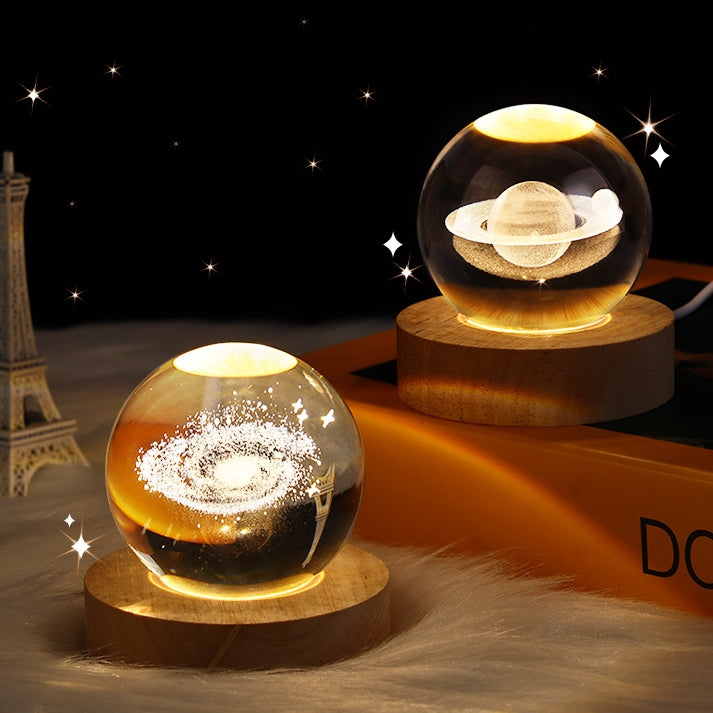 Starry Sky Crystal Ball Moon Projection Night Lamp Ambient Light