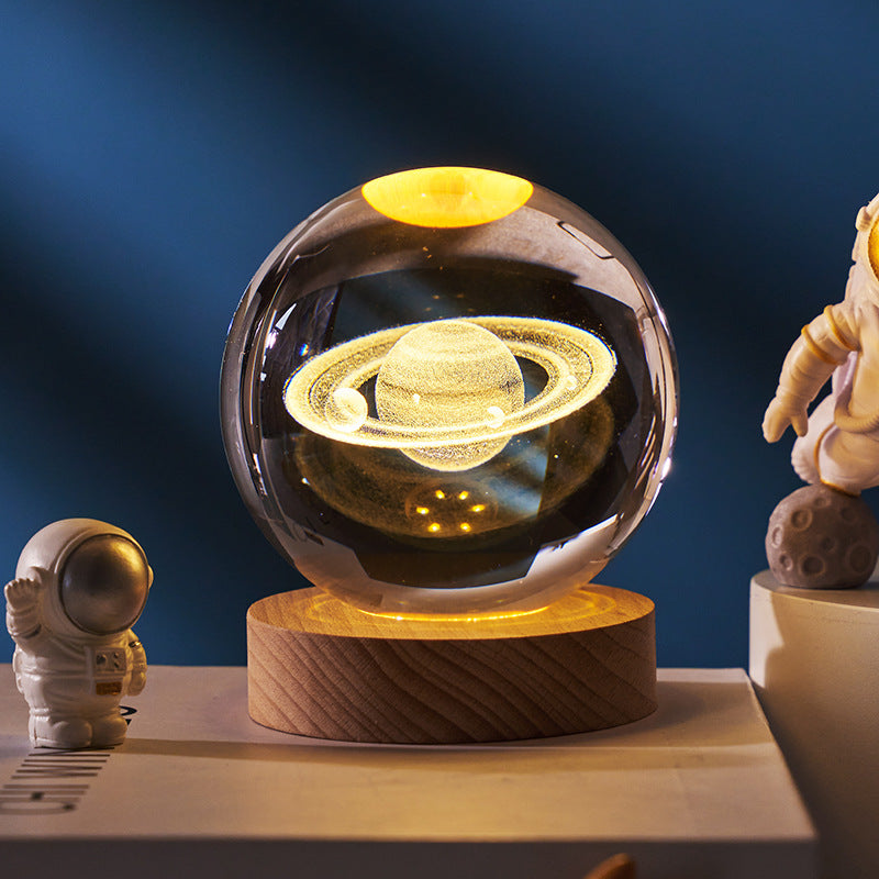 Starry Sky Crystal Ball Moon Projection Night Lamp Ambient Light