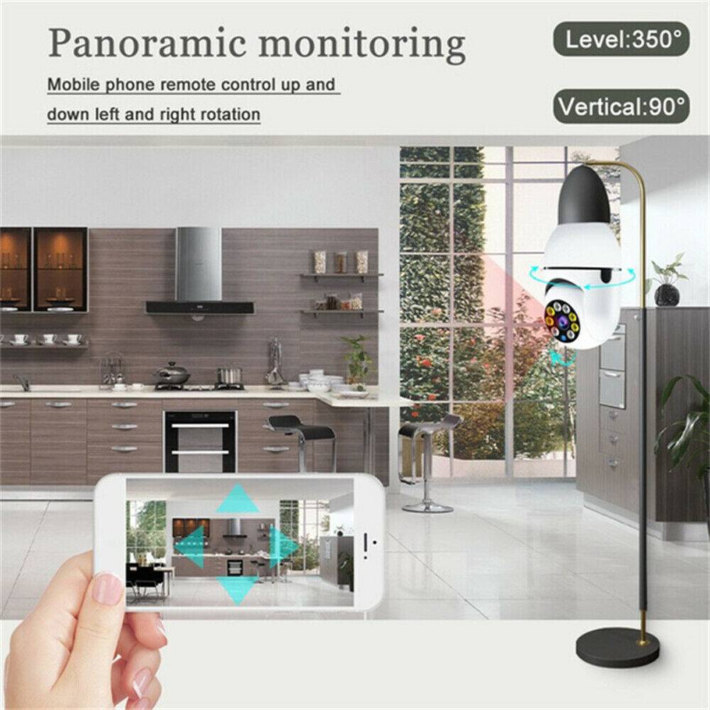 E27 Light Bulb 1080P HD WiFi Security Camera