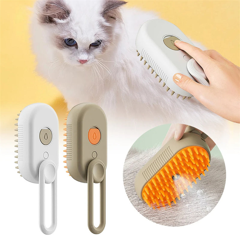3 In 1 Electric Pet Hair Brush Steam Grooming Comb for Cats and Dogs