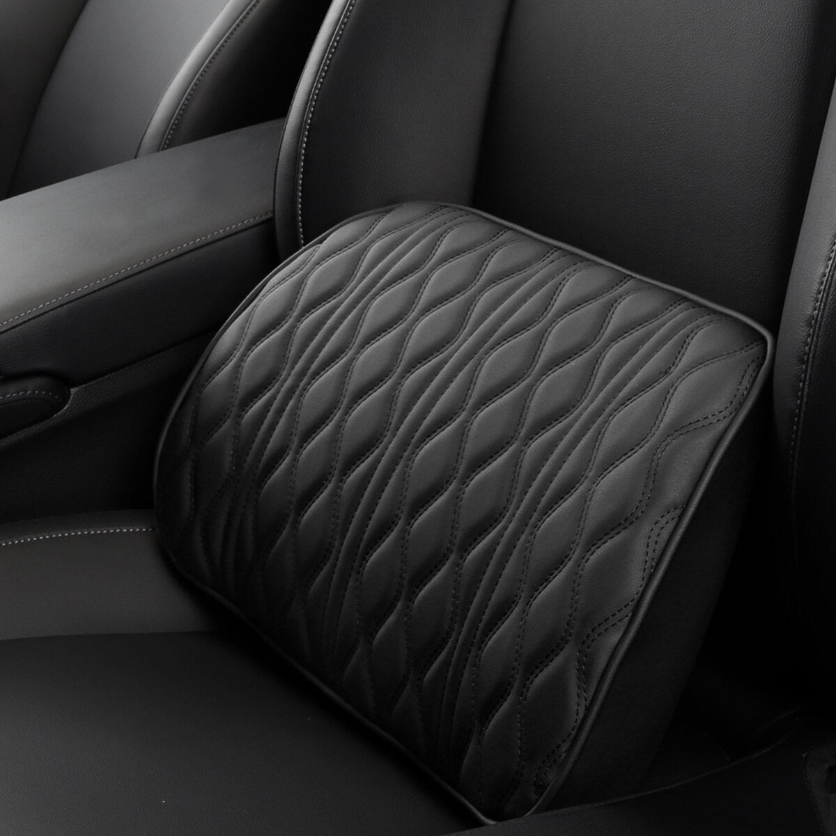 Car Headrest Neck Pillow Lumbar Support Set Universal Seat Cushion