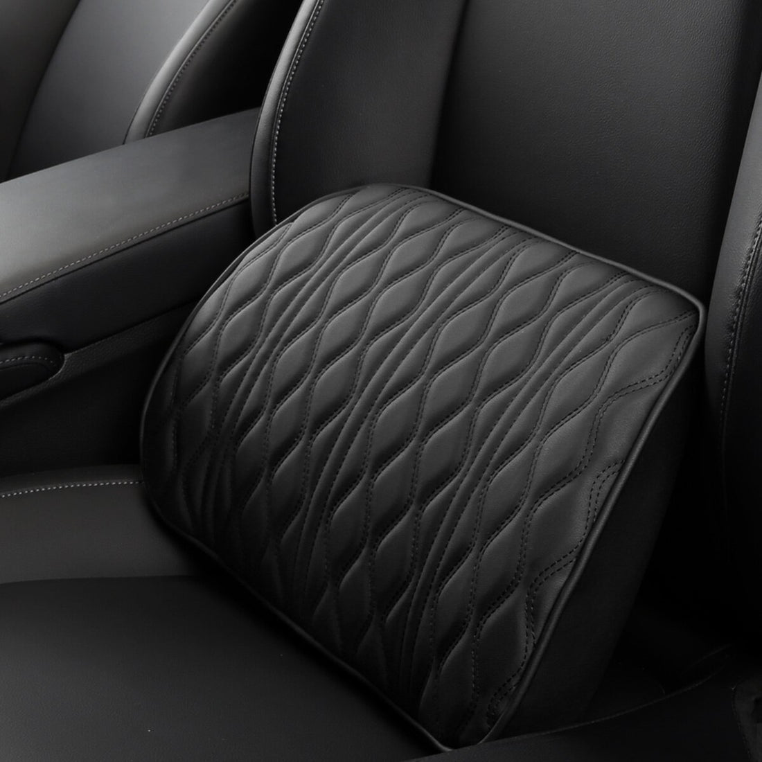 Car Headrest Neck Pillow Lumbar Support Set Universal Seat Cushion