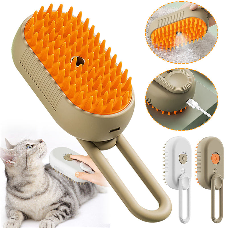 3 In 1 Electric Pet Hair Brush Steam Grooming Comb for Cats and Dogs