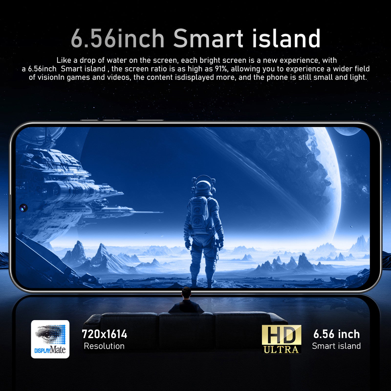 30 Pro Unlocked Smartphone 6GB 128GB Android 14 Large Battery