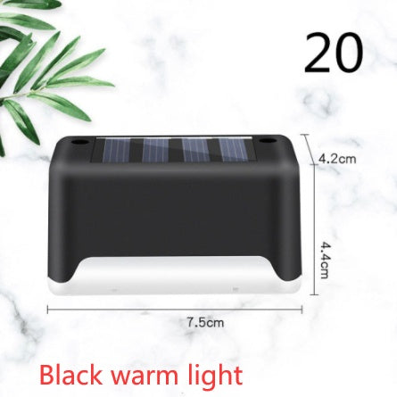 Waterproof LED Solar Fence Deck Step Light for Outdoor Garden Pathway