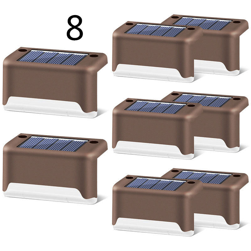 Waterproof LED Solar Fence Deck Step Light for Outdoor Garden Pathway