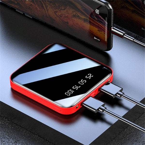 Mini 20000 MAH Portable Mirror Digital Display Power Bank