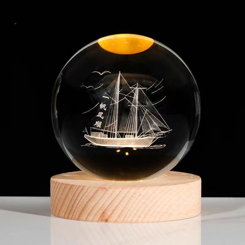 Starry Sky Crystal Ball Moon Projection Night Lamp Ambient Light
