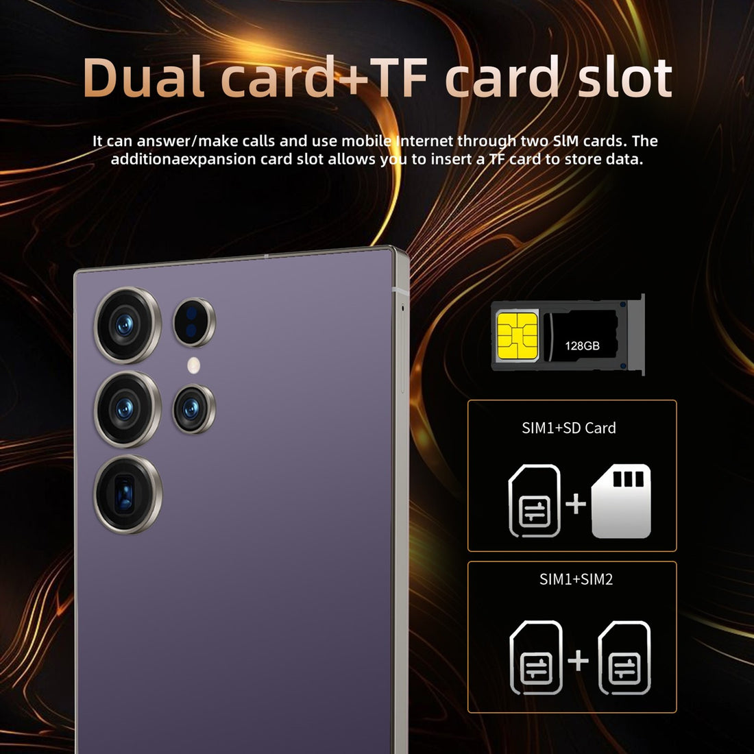 C24 Unlocked Smartphone 8GB 256GB Android 14 5G 6800mAh Battery