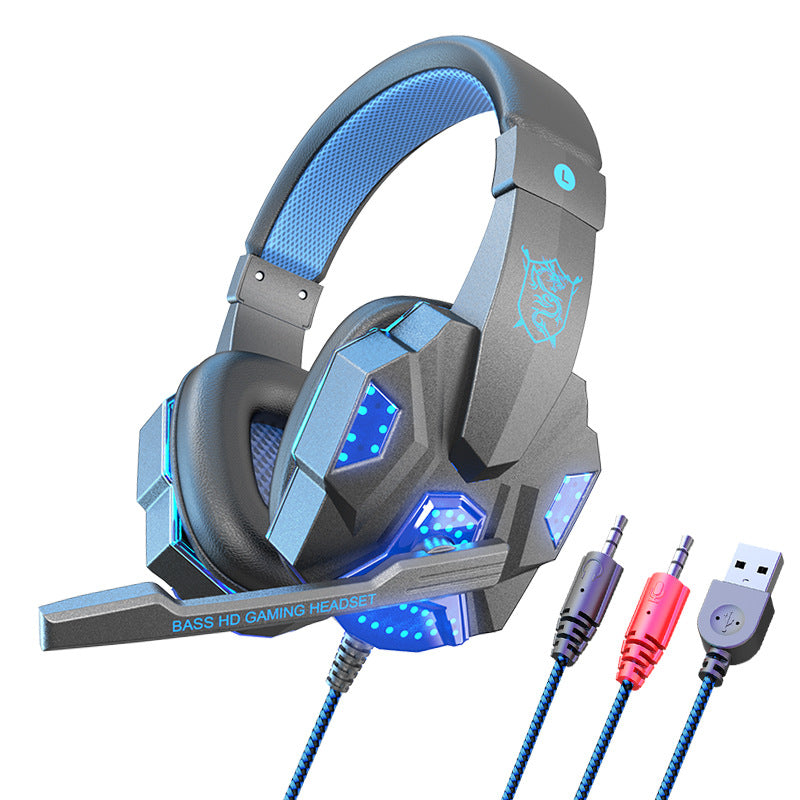 7.1 Wire-controlled Headset Light-emitting Headphones