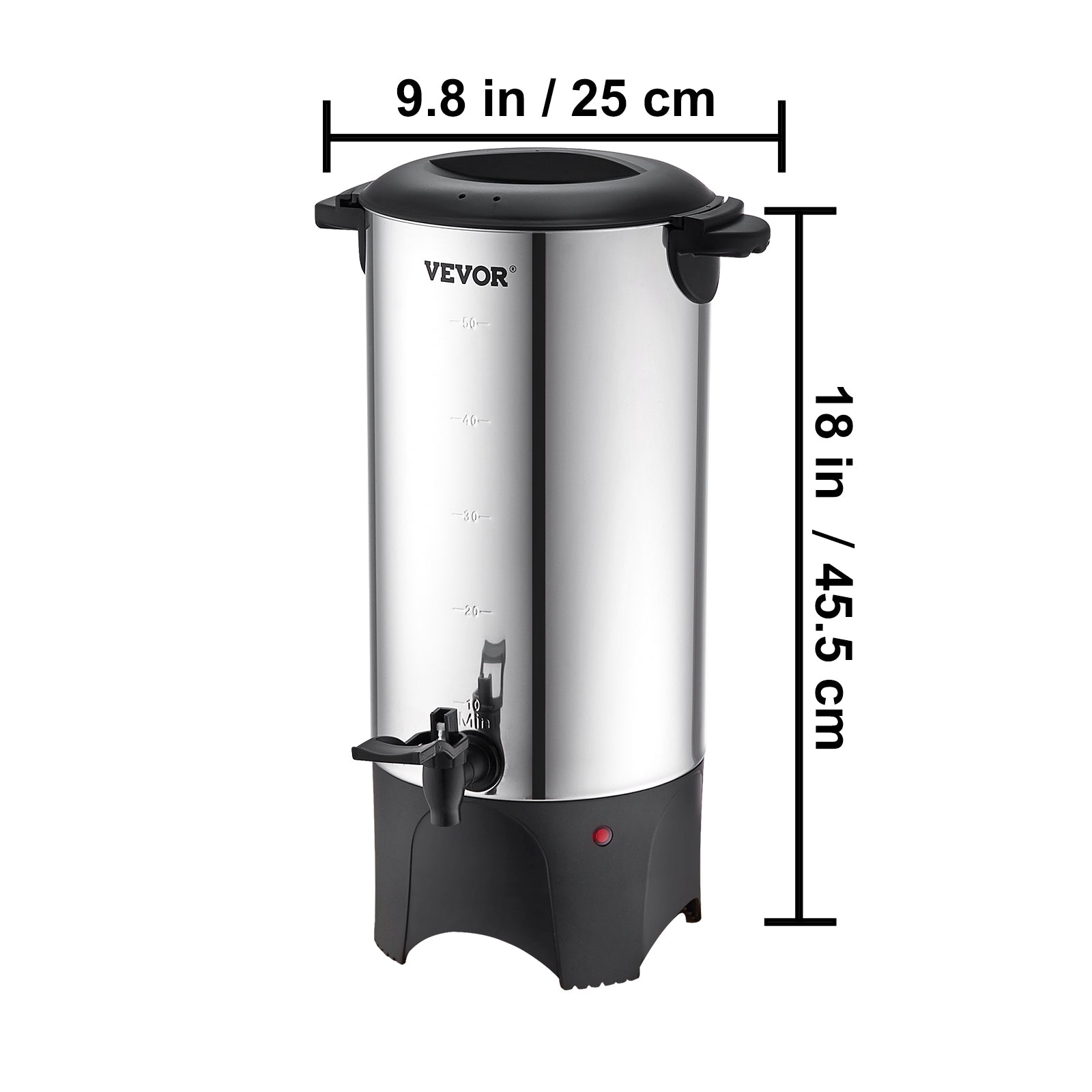 VEVOR 50-Cup Stainless Steel Commercial Coffee Urn Fast Brew Dispenser