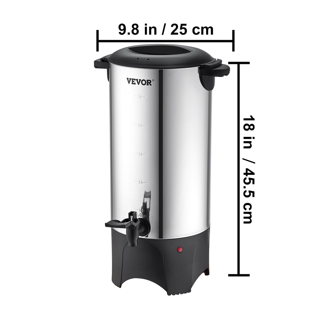 VEVOR 50-Cup Stainless Steel Commercial Coffee Urn Fast Brew Dispenser