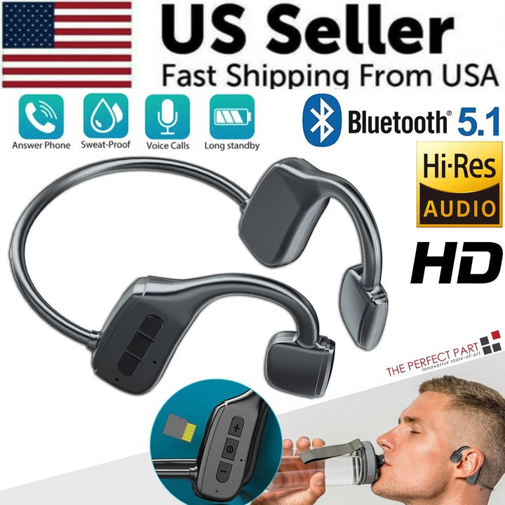 Bone Conduction Bluetooth 5.1 Wireless Sport Headphones