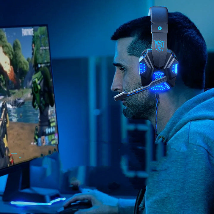 7.1 Wire-controlled Headset Light-emitting Headphones