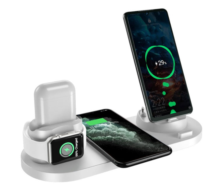 6-in-1 Wireless Charging Dock Fast Charger For iPhone Watch Pad