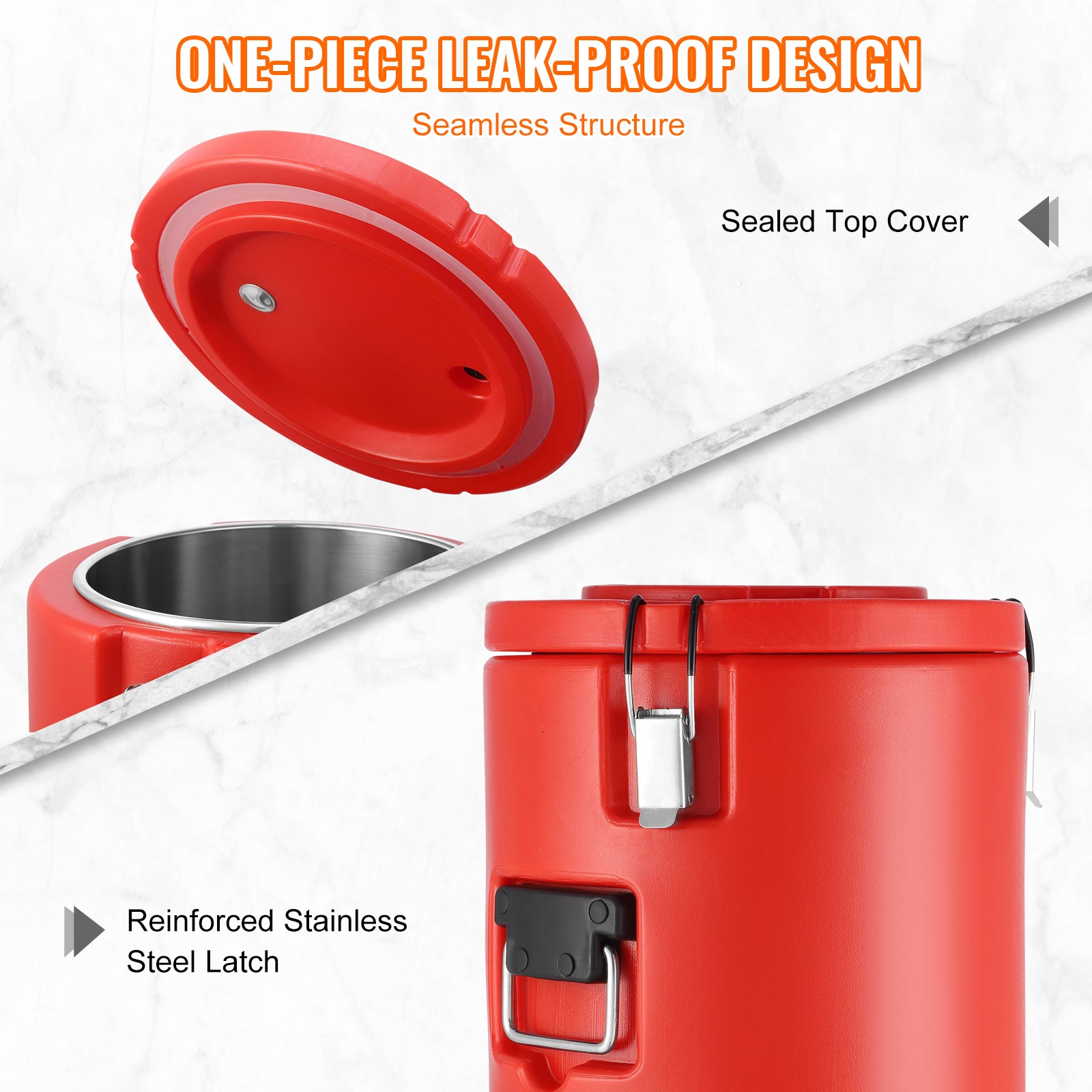 VEVOR 4.5 Gallon Stainless Steel Insulated Beverage Dispenser Hot Cold Server
