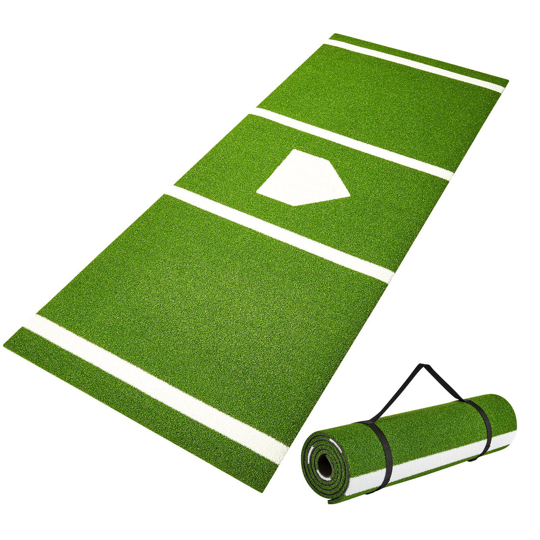 VEVOR Baseball Softball Batting Mat Indoor Outdoor Anti-Slip Training Mat Portable