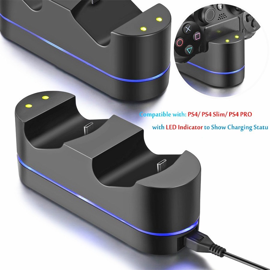 PS4 Dual USB Controller Charging Dock Station Stand