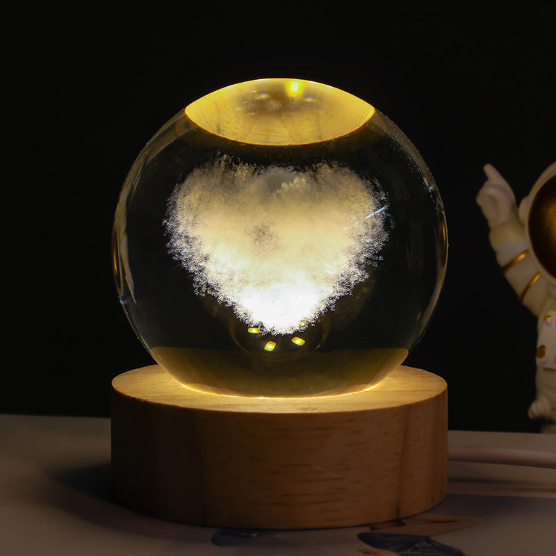 Starry Sky Crystal Ball Moon Projection Night Lamp Ambient Light
