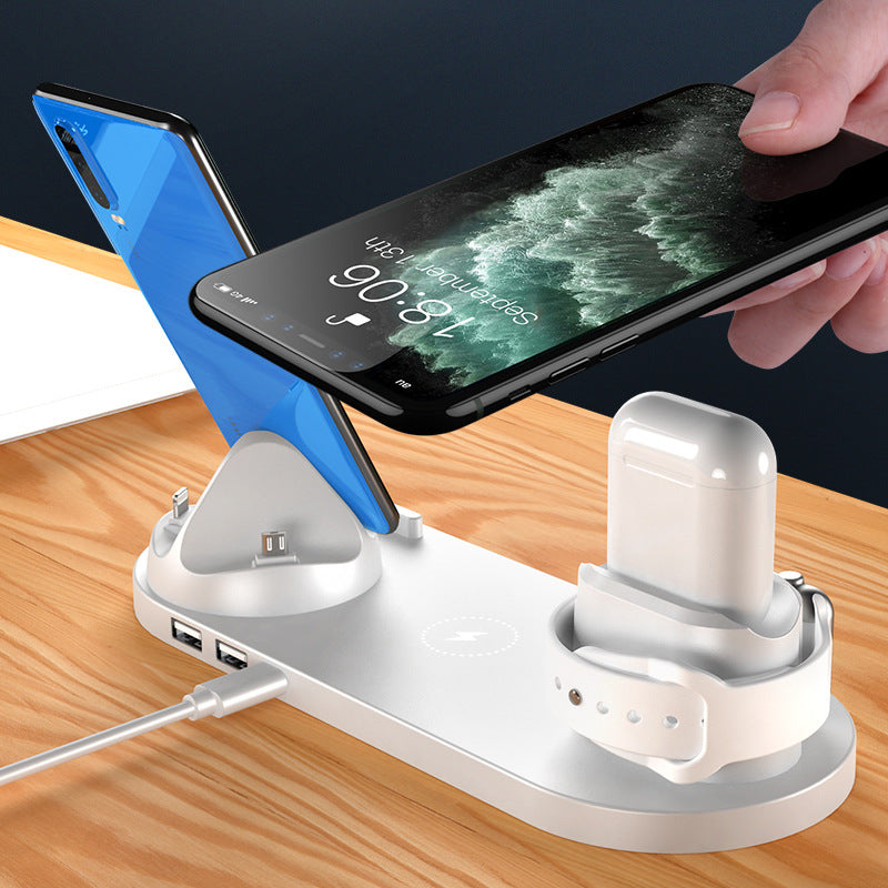 6-in-1 Wireless Charging Dock Fast Charger For iPhone Watch Pad
