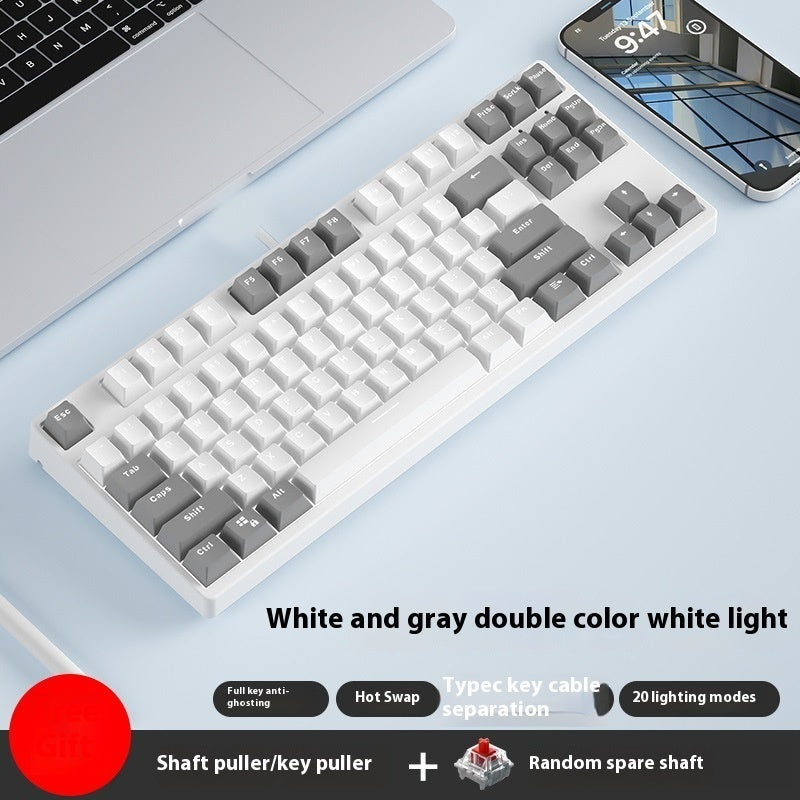 87 Key Wired Two Colors Mechanical Keyboard