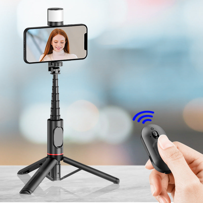 Bluetooth Remote Control Mobile Selfie Stick Integrated Tripod