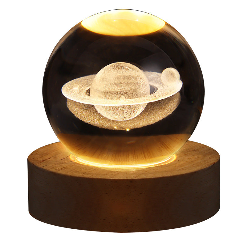 Starry Sky Crystal Ball Moon Projection Night Lamp Ambient Light