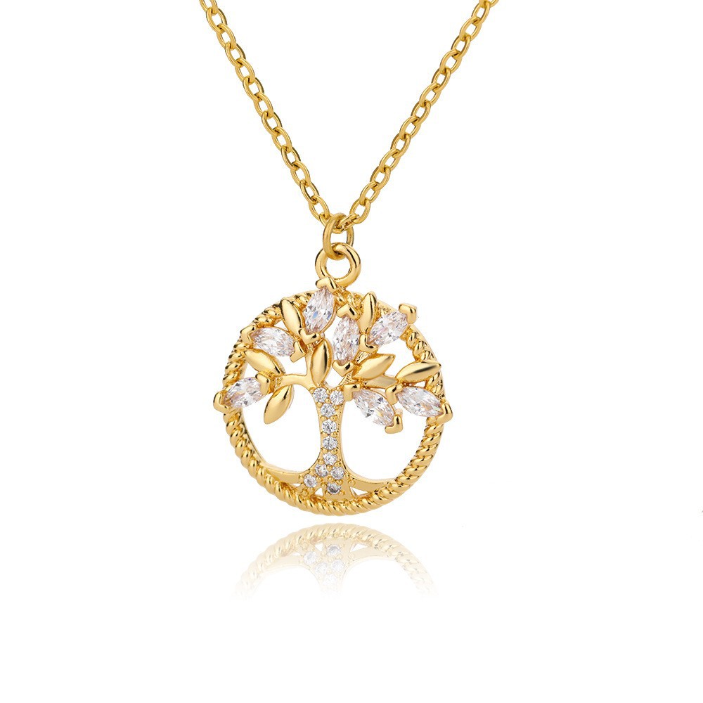 Tree Of Life Rhinestone Necklace Pendant Fashion Jewelry Gift